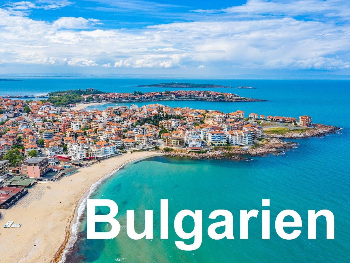 Aerial view of Bulgarian town Sozopol